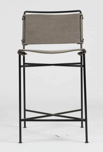 Simple Design metal leg soft fabric Bar Chair
